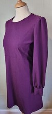 Next Tailoring Stylish Wine Purple Smart Work / Occasion Dress UK Size 14