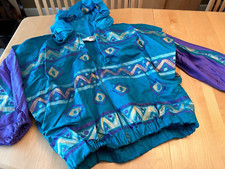 Vintage Ann Original Seattle Jacket Art To Wear Hand Painted Full Zip Womens L