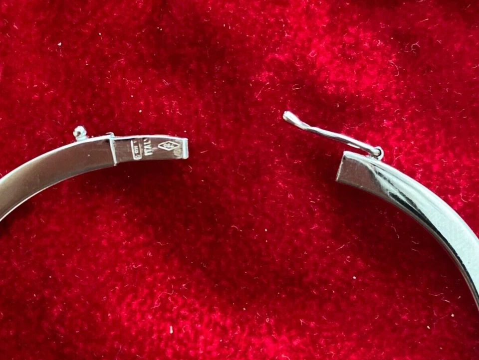 Brazalete Brazalete Roberto Coin 0.20ct Diamante Oro Blanco 18K Onda 10 Gr Foto 2 de 4