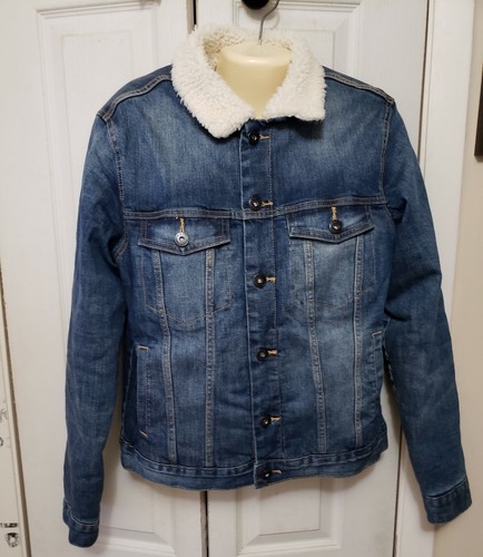 Men's Sherpa Lined Denim Trucker Jacket 