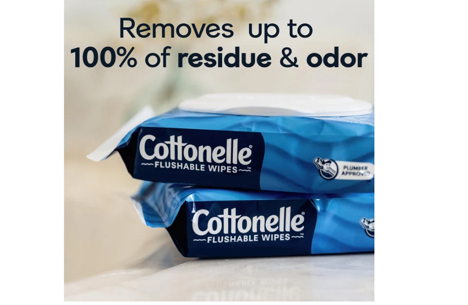 8 Packs Fresh Feel Flushable Adult Wet Wipes, 42 Wipes Per Pack, 336 Total Wipes - Image 3 of 4