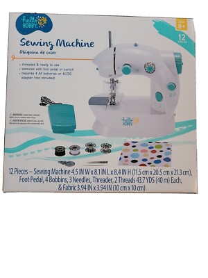 HELLO HOBBY SEWING MACHINE REAL MACHINE . HOBBY MACHINE 12 PIECES NEW IN BOX 