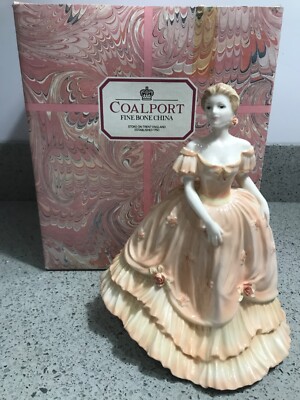 Vintage Coalport LOUISA Bone China Damen der Mode 1993 Figur VERPACKT