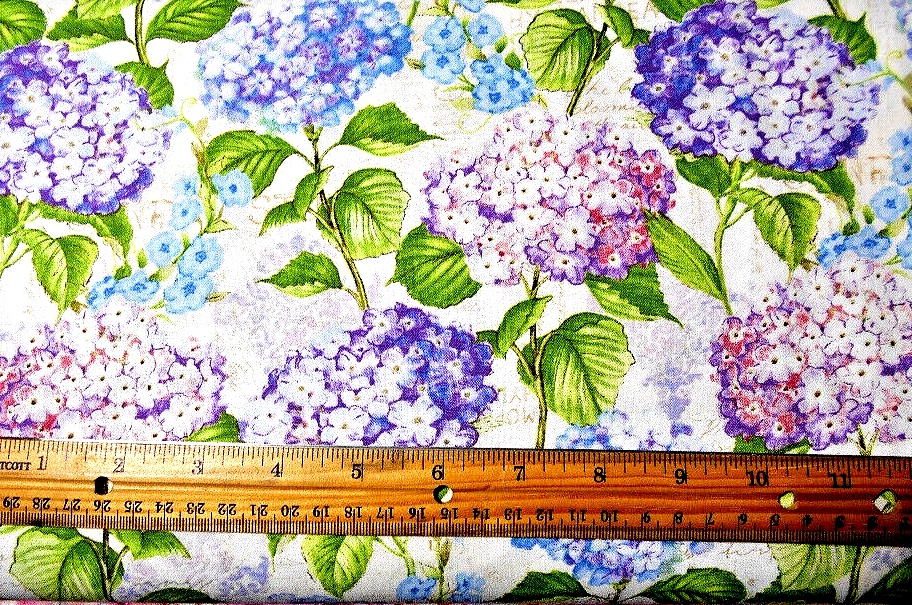 Wilmington Fabric 39822 Hydrangea Mist Overall Print 234