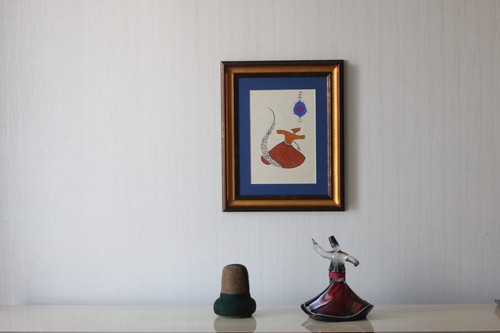 Original Handmade Islamic Arabic Calligraphy Art Gift Whirling Dervish A4 010013 - Picture 6 of 6