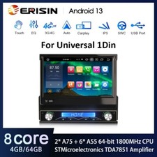 Erisin ES8568U Autoradio GPS 1 din Android 13 Wifi 4G USB Carplay Voiture