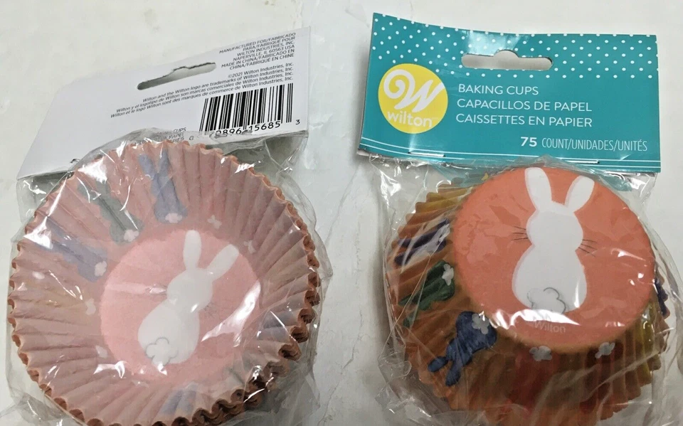 Pack de 2 tazas para hornear cupcakes Wilton 75 unidades cada una forros estándar Feliz Pascua Foto 2 de 2