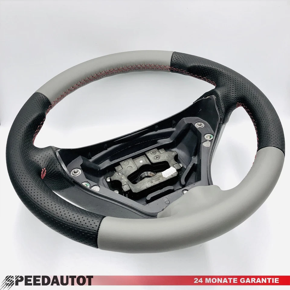 Tausch Lederlenkrad Mercedes W168  A-Klasse VANEO W414  Neu Leder  Schwarz Grau - Bild 2 von 2