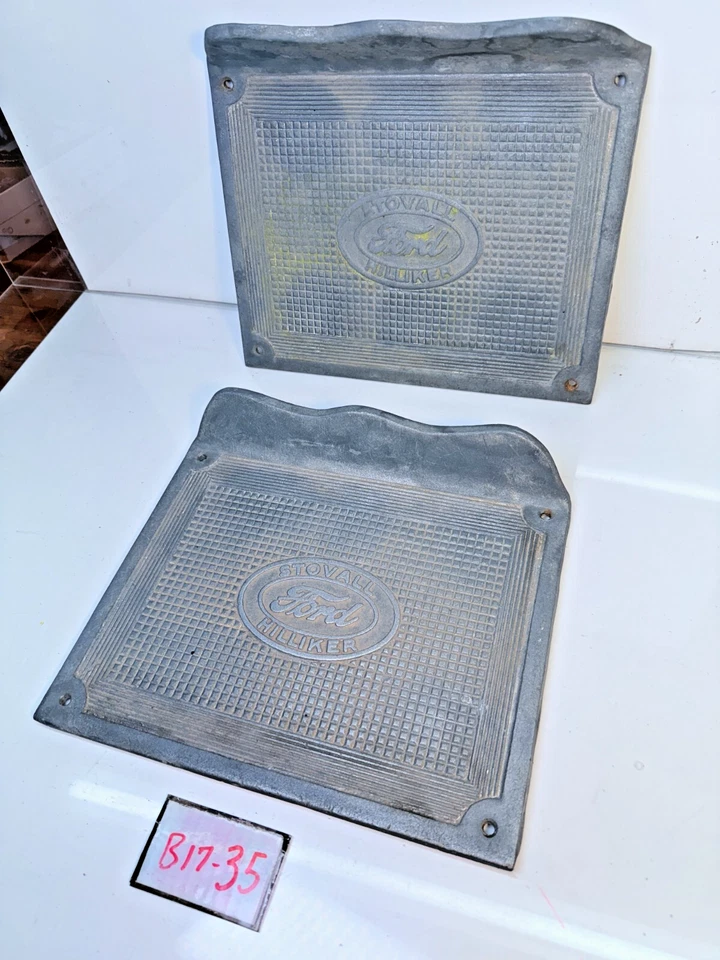 Par de placas escalonadas vintage originales STOVALL HILLIKER 1930 MODELO A - T B17-35 Foto 2 de 4