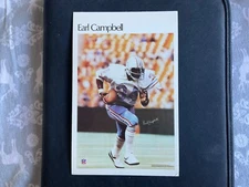 1980 MARKETCOM NFL MINI POSTERS NAME & NUMBER ON BACK ONLY PICK CARDS YOU WANT