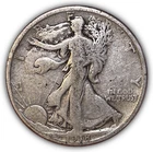 1918-D Walking Liberty Half Dollar Choice Very Good VG+/F Coin #22116