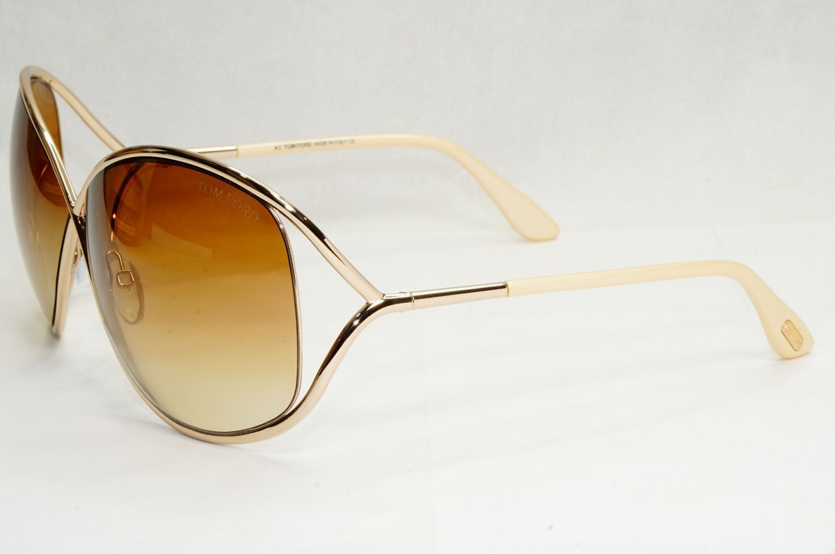 Tom Ford Sunglasses Miranda Gold Brown Gradient Metal FT0130 TF