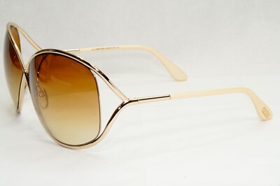 Tom Ford Sunglasses Miranda Gold Brown Gradient Metal FT0130 TF