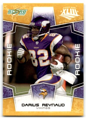 2008 Score Super Bowl Gold Version Darius Reynaud RC Minnesota Vikings #436 800