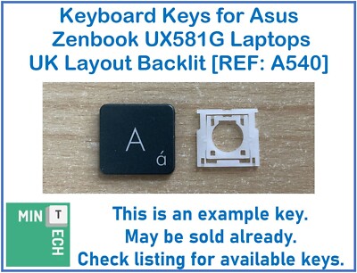 Tastatur Ersatz Tasten für Asus Zenbook UX581G Laptops UK Layout Hintergrundbeleuchtung