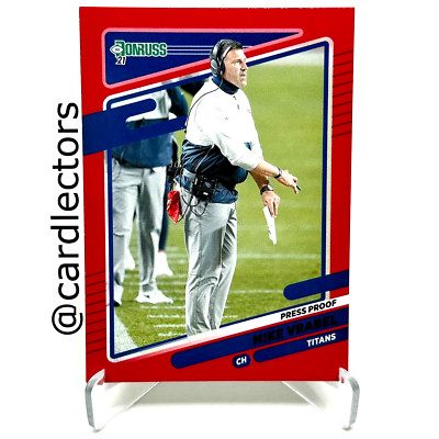 2021 Panini Donruss Football MIKE VRABEL #12 Press Proof Red Parallel SP TITANS