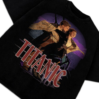 Titanic T-Shirt Leonardo Dicaprio Kate Winslet 90's Vintage Movie