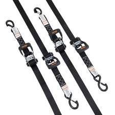 4-Piece Ratchet Tie Down Set 1.6" x 8' 5208 LBS Capacity with Padded Handles