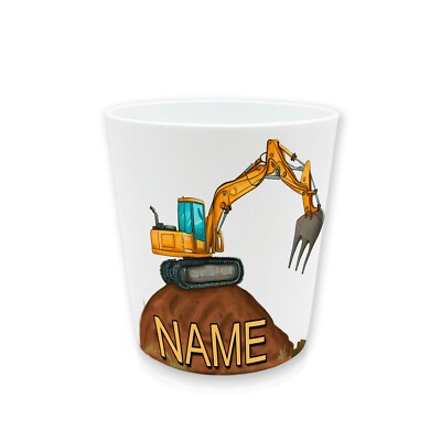 Bagger Becher mit Name | Kunststoffbecher BPA-frei | Trinkbecher