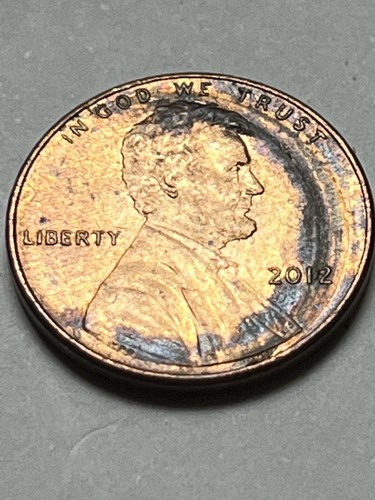 2012 Lincoln Shield Penny Rainbow Toned Obverse & Reverse Coin Lot V771 - Picture 12 of 12
