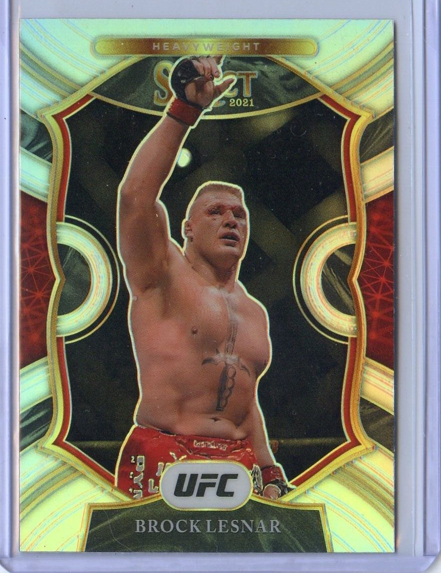 2021 PANINI SELECT UFC SILVER PRIZM BROCK LESNAR NO. 18