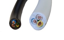 Image of White Black 3 Core Flex Round Electrical Cable 0.75mm 1.0mm 1.5mm 2.5mm 3183Y
