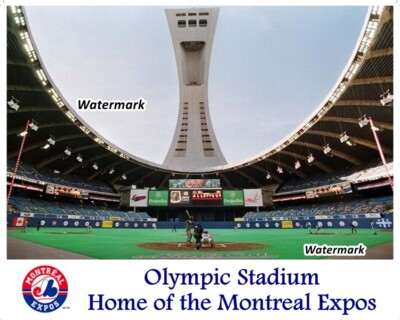 1980's Olympic Stadium Home of the Montreal Expos Color Game Action 8 X 10 Photo