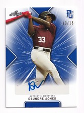 2021 Leaf Perfect Game DEUNDRE JONES  🔥 Auto Blue 13/15