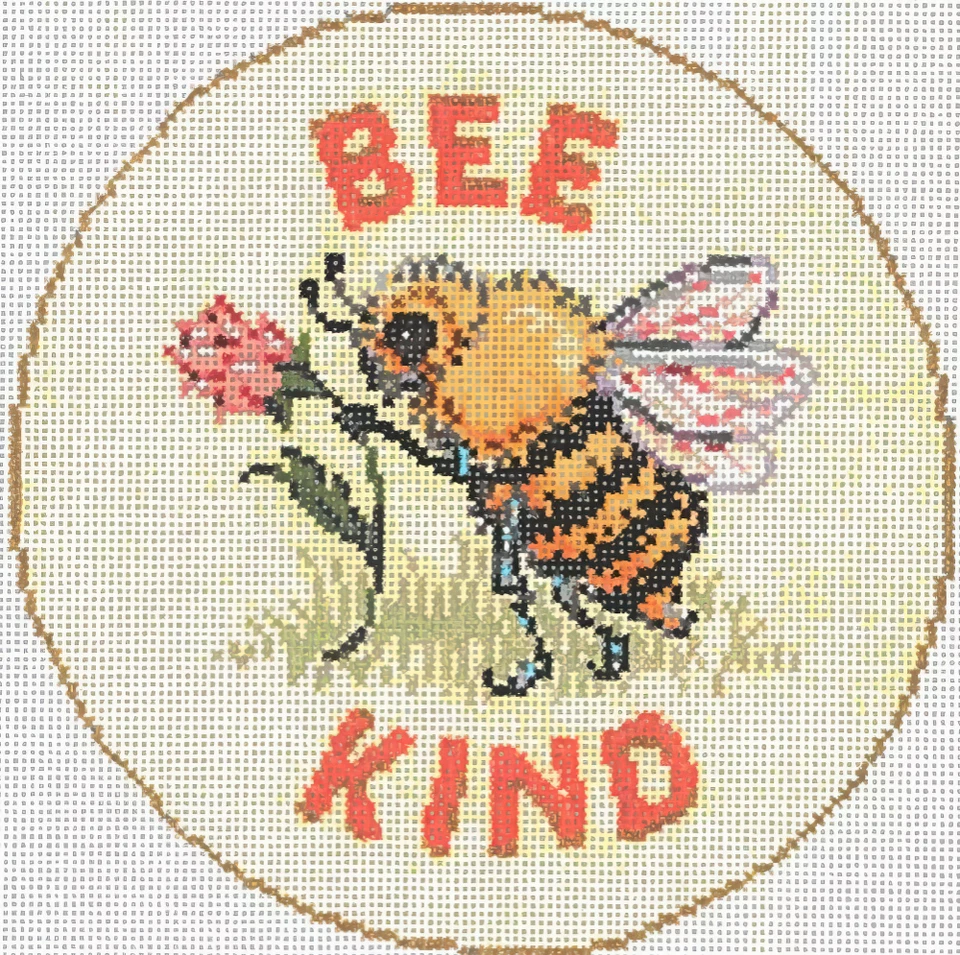 Needlepoint Handpainted Sandra Gilmore Bee Kind - Image 3 of 4