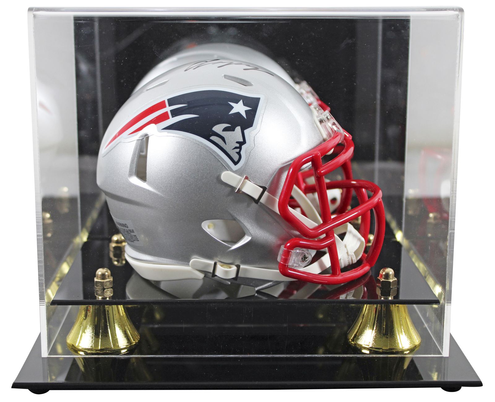 Christian Gonzalez Autographed Signed New England Patriots Patriots Speed Mini Helmet W/ Case BAS Witnessed 