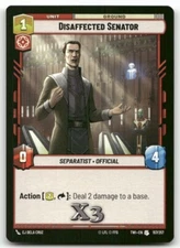 Disaffected Senator #157 Star Wars Unlimited TOR NM X3