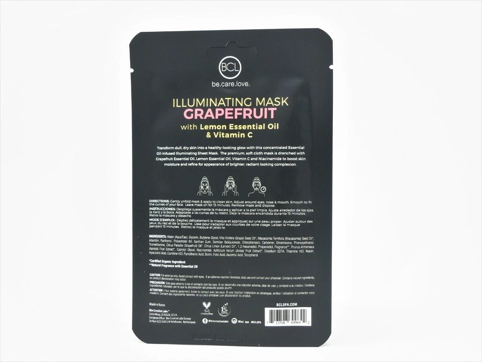 BCL Be Care Love Illuminating Grapefruit Lemon Vitamin C Facial Soft Sheet Mask - Image 4 of 4