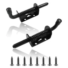 2 Packs Spring Loaded Latch Pin, Heavy Duty Barrel Bolt Door Latch, Stainless