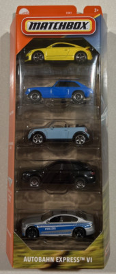 NEW 2025 Matchbox 5 Pack Autobahn Express VI - BMW, Bentley, Audi