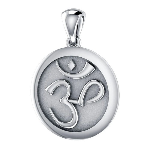 Collana Om in argento sterling 925, ciondolo con simbolo Om, gioielli spirituali per lo yoga, ciondolo con foglia di loto, regalo per la meditazione, gioielli indù e buddisti - Italia
