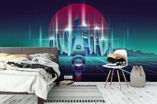 3D Future City Wallpaper Wall Mural Removable Self-adhesive Sticker 308
