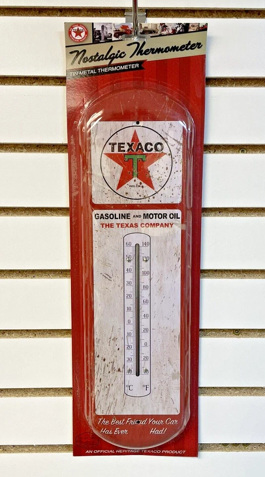 NEW! Gas & Oil TEXACO - Indoor Outdoor Metal Tin 17" Thermometer Nostalgic 40251 - Image 2 of 4