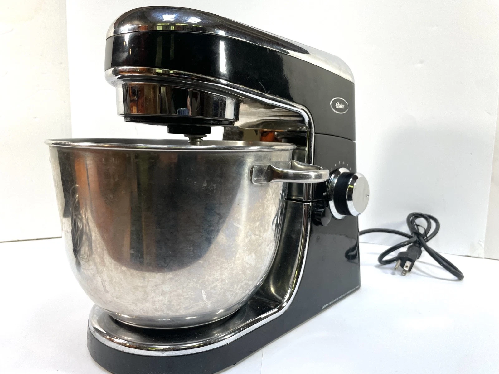 Oster Stand Mixer FPSTSMPL1 4.5 Qt Black 350W Stainless Bowl Attachments TESTED