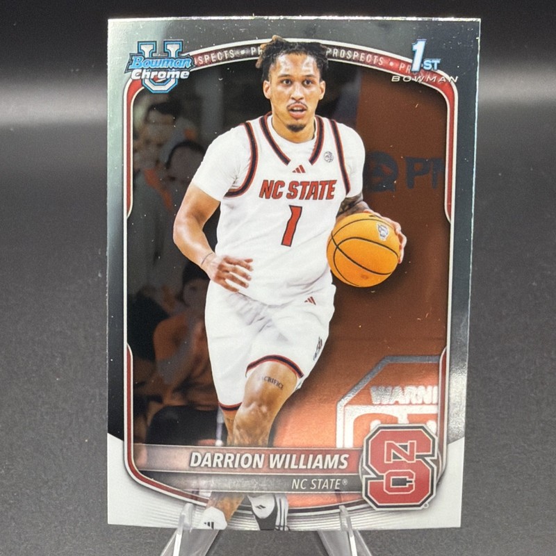 2025-26 Bowman Basketball Prospects CHROME BCP-36 Darrion Williams, NC State