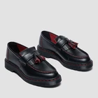 Dr. Martens Japan Exclusive ADRIAN Red Stitch Tassel Loafers 42916001 BLACK+RED