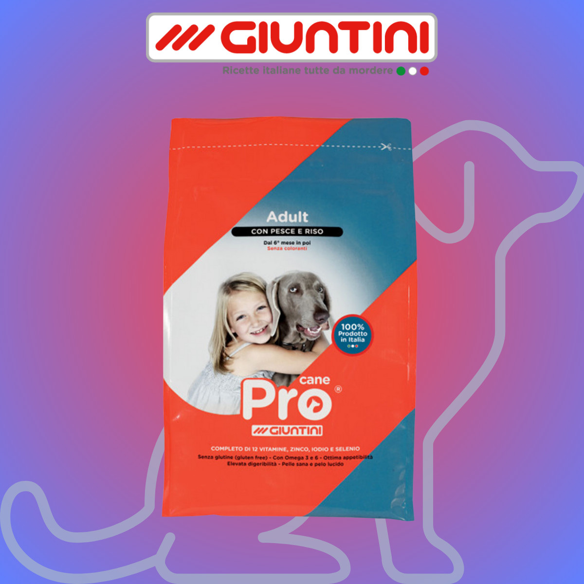 Pro Cane con Pesce e riso 15kg Mangime completo per cani adulti