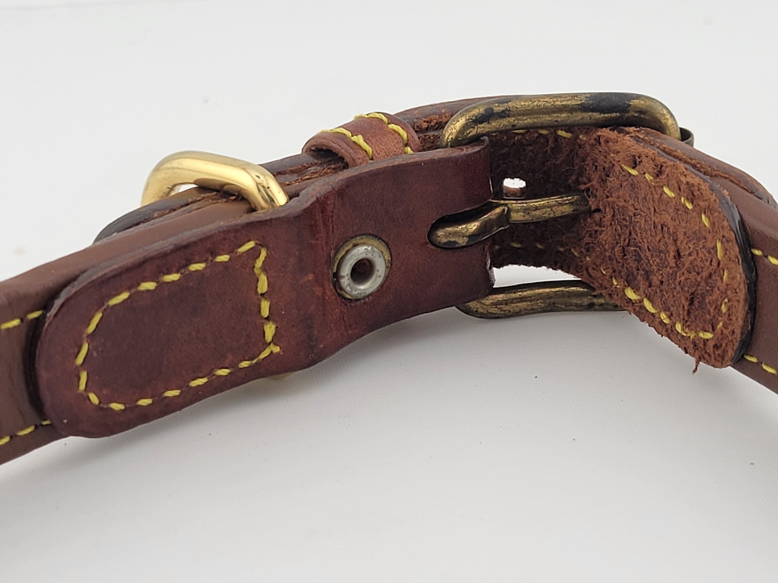Flat Tan Signature Collar Adjusts 20" to 21.5" by La Cinopelco Italian Leather - $19.99 - Thumbnail 3