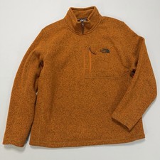 The North Face Gordon Lyons 1/4 Zip Fleece Sweater burnt Orange Men's XL MINTY 