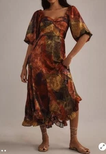 NWT Anthropologie Hutch Ruffle Midi Dress Size Small