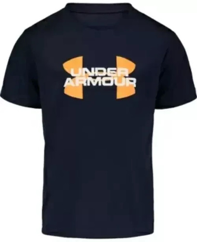 Boys Under Armour Heat Gear Short Sleeve Blue/Orange Shirt Boys Pick Size - Picture 4 of 4