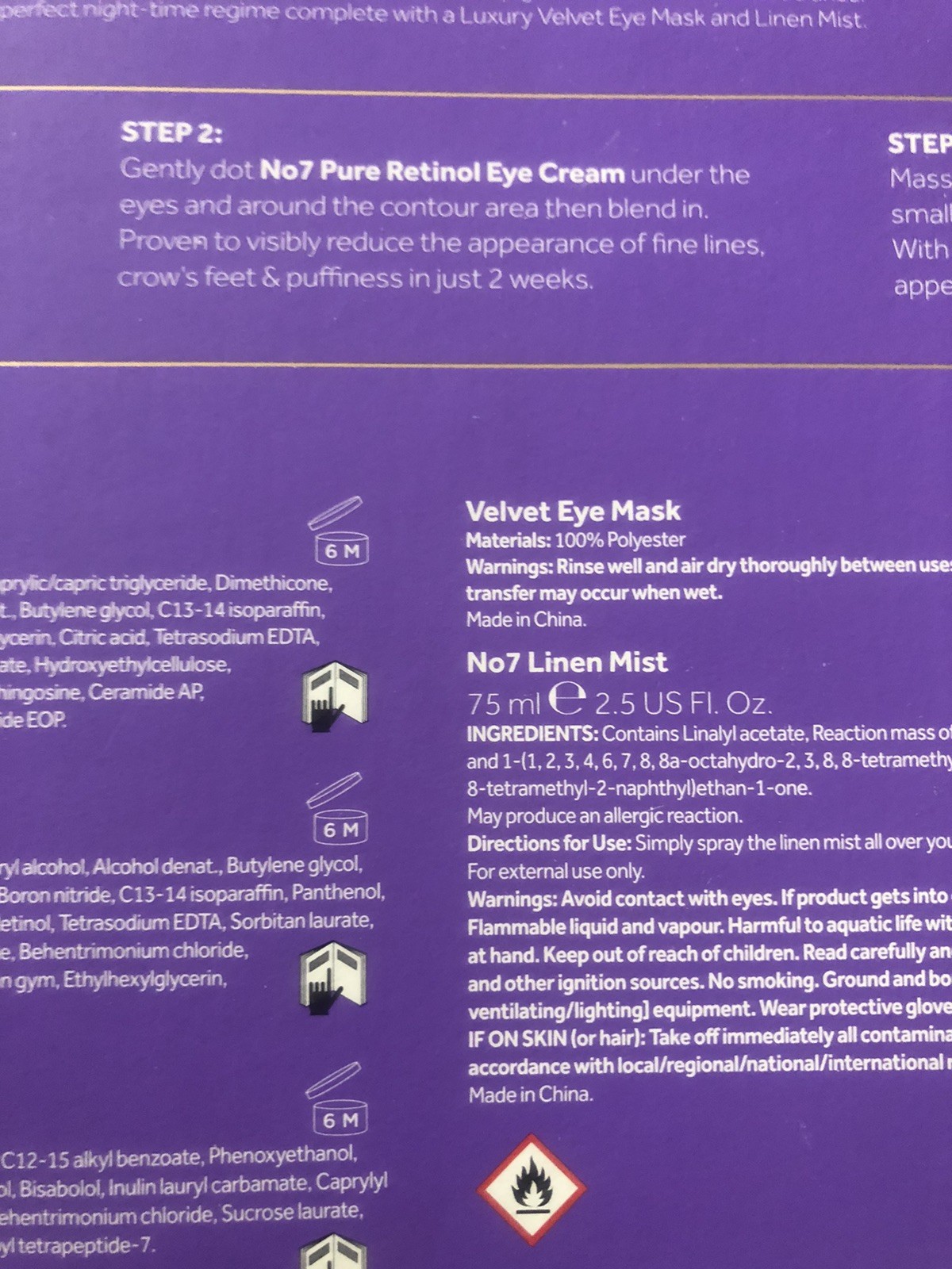 No 7 Retinol Sleep Collection Gift Set -- 3 Treatment Tubes & Velvet Mask & Mist