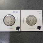 Barber Quarter 1899 & 1915 US 25C Silver Coins Lots Of 2  #292
