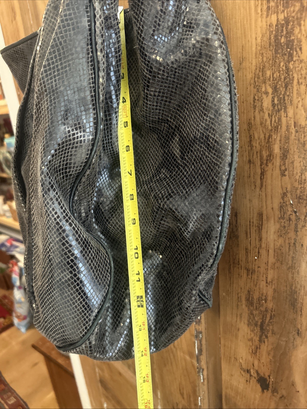 Elite Tahari Python Snakeskin Large Shoulder Purs… - image 10