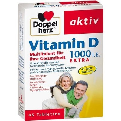 DOPPELHERZ Vitamin D3 1000 I.E. EXTRA Tabletten, 45 St PZN 10556885