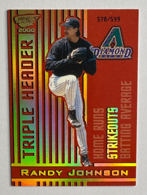 Randy Johnson 2000 Pacific Revolution Triple Header Holographic GOLD #21 #d /599